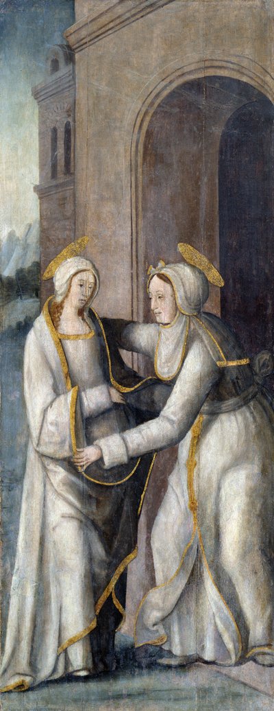 La Visitation, panneau de gauche d